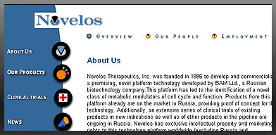 Novelos Web Site
